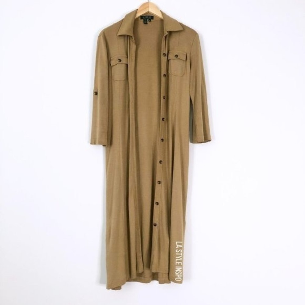Ralph Lauren Extra Long Coat Beige Medium 🧥
